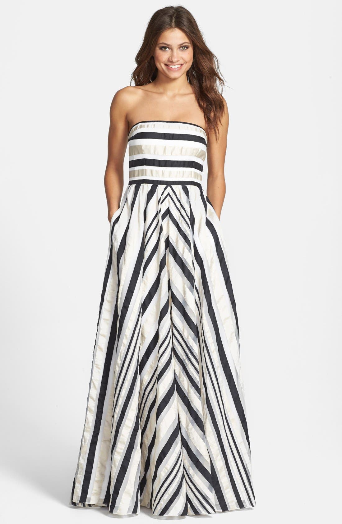 adrianna papell strapless dress