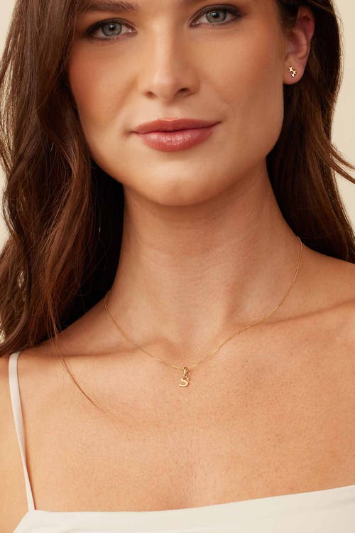 Oradina 14k Gold My Letter Initial Pendant Charm In Letter I