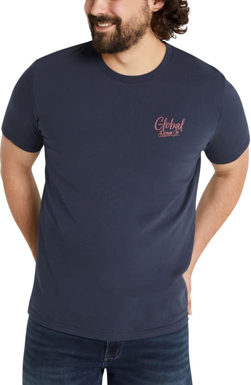 Global Denim Co. Graphic T-Shirt in Navy