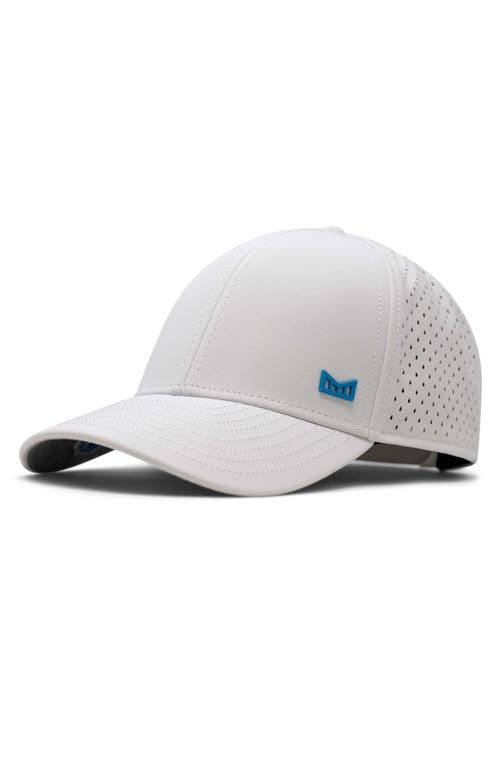 Melin Hydro A-Game Snapback Baseball Cap in White/Electric Blue