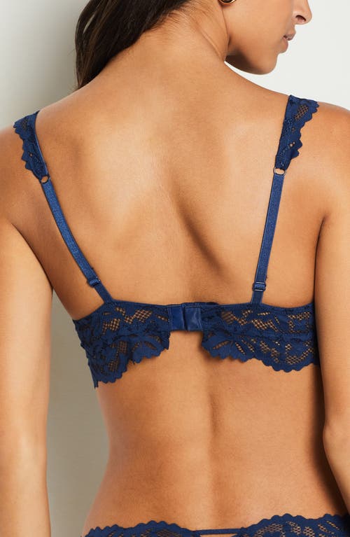 Shop Etam Legende Lace Unerwire Bra In Navy