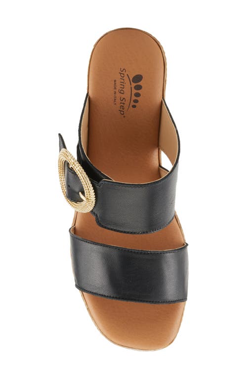 Shop Spring Step Mares Platform Wedge Slide Sandal In Black