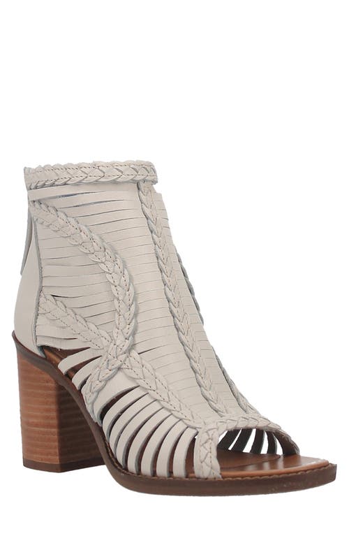 Jeezy Open Toe Bootie in White