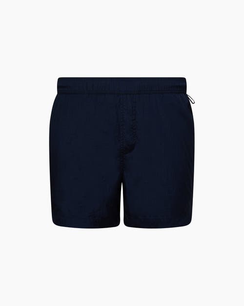 Onia Nylon Crinkle 5" Swim Trunk In Deep Navy