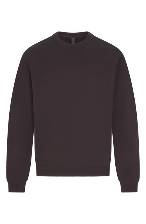 Shop Skims Oversize Cotton Crewneck Sweatshirt In Phoenix