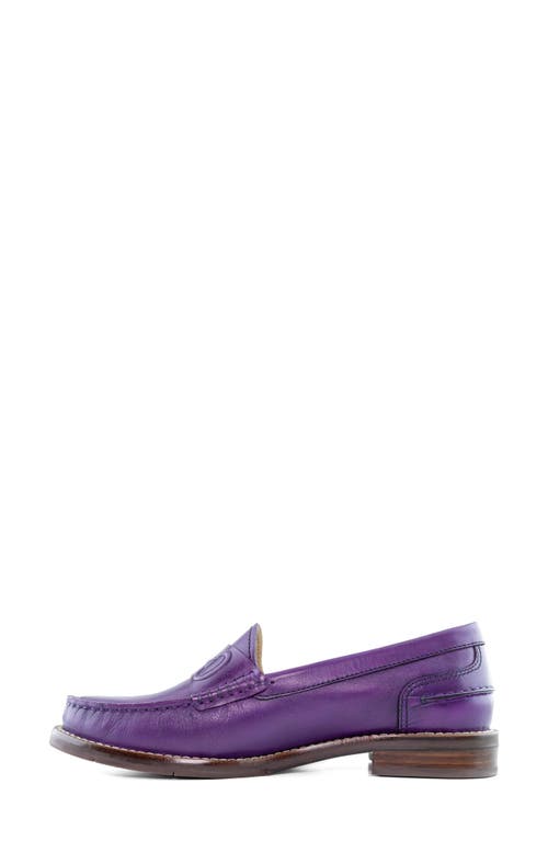 Shop Marc Joseph New York Academy Park Loafer In Aubergine Brushed Napa