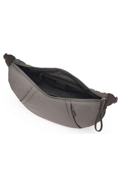 Shop Oryany Large Banana Crossbody Bag In Dark Grey