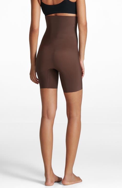 Shop Commando Zone Smoothing High Waist Shaper Shorts In Mocha