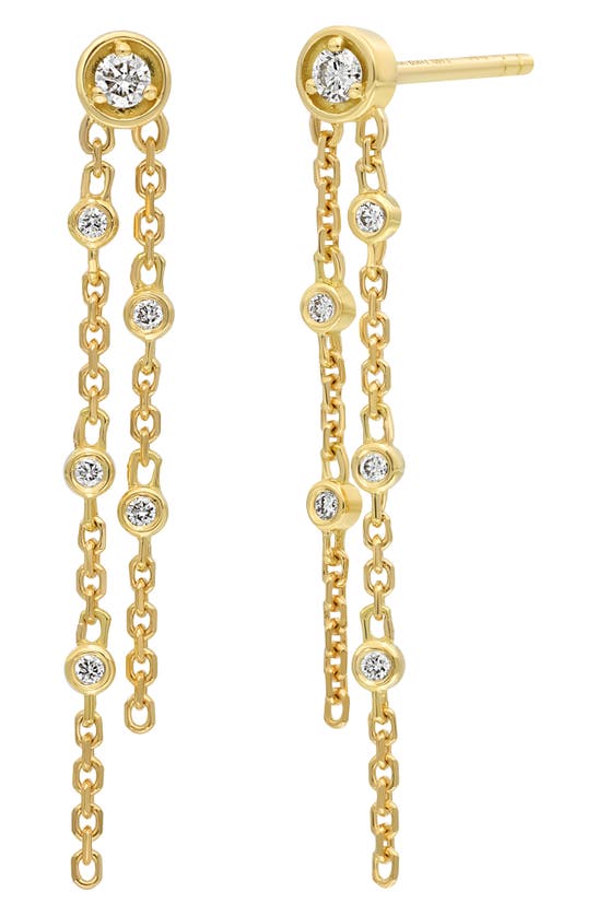 Bony Levy Monaco Diamond Linear Drop Earrings In 18k Yellow Gold