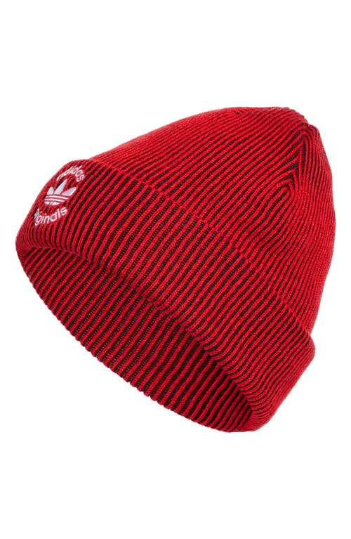 ADIDAS ORIGINALS ADIDAS ORIGINALS UNION TREFOIL LOGO CONTRAST RIB BEANIE
