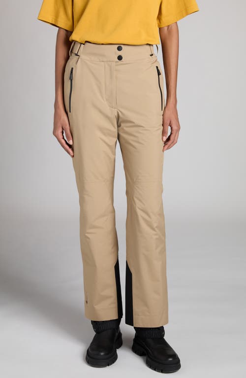 Moncler Technical Primaloft Gore-tex Ski Trousers In Camel