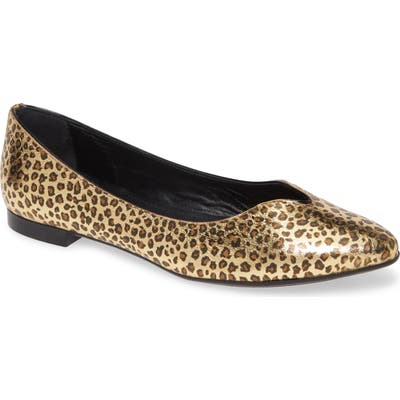 Agl Notch Ballet Flat, Metallic
