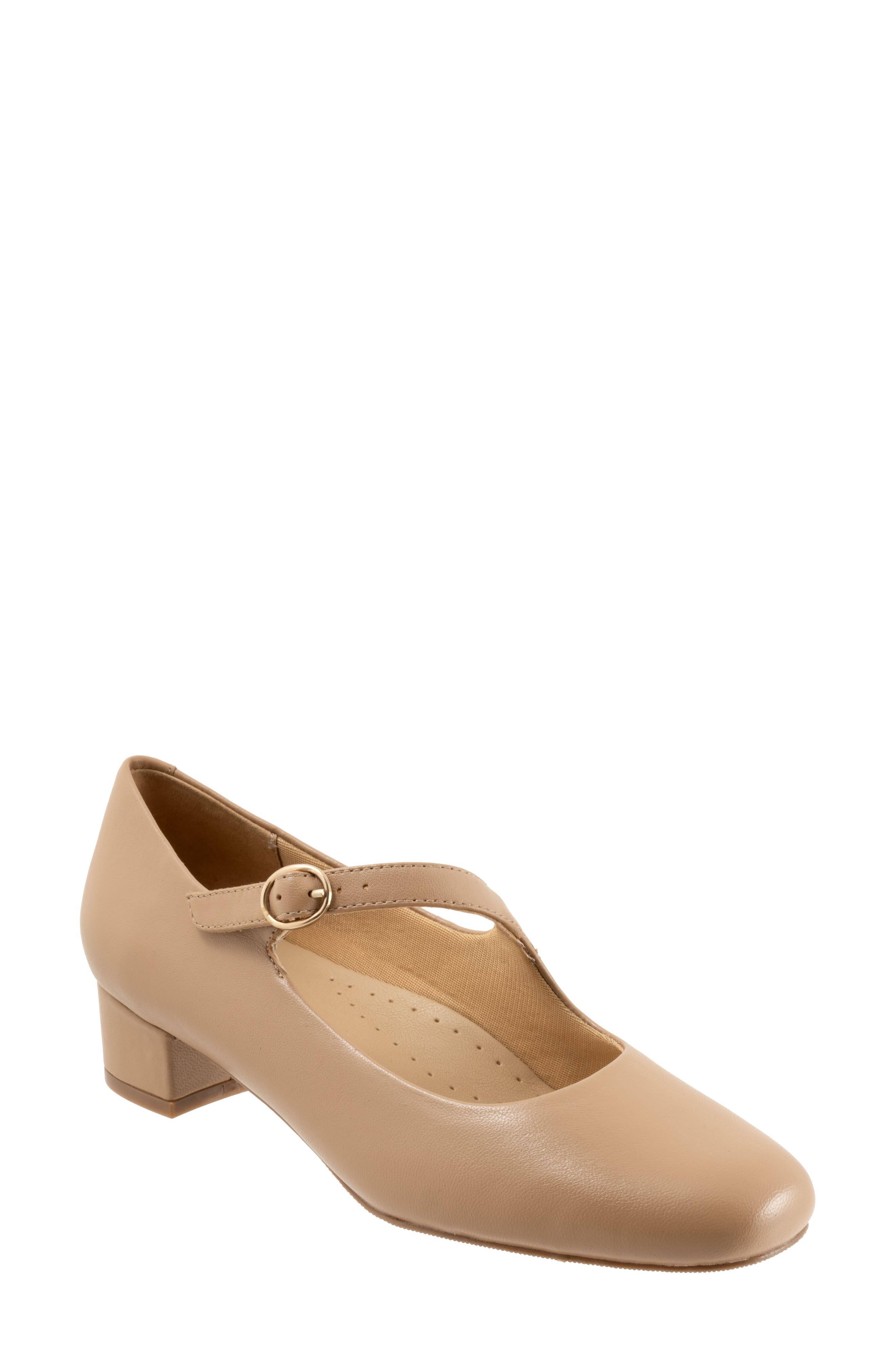 Trotters Women's Danelle Slip-On Pump - Suede & Patent Leather Low Heel