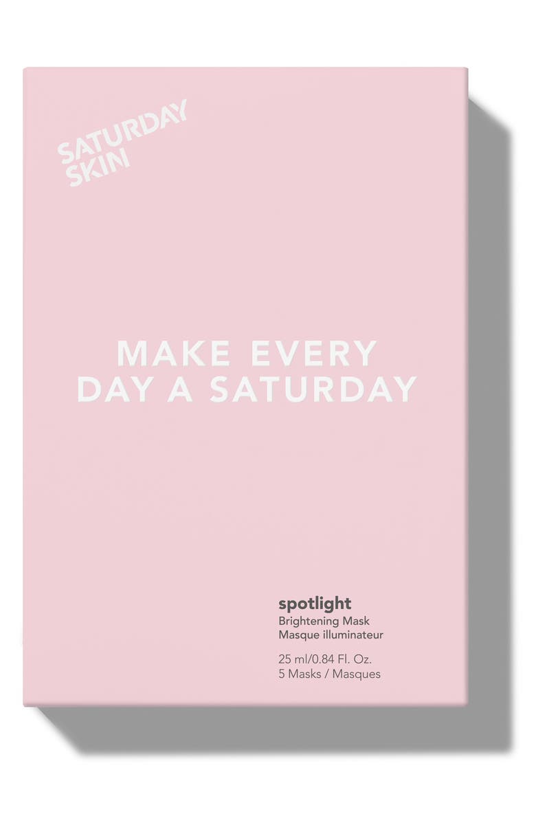 Saturday Skin Spotlight Set of 5 Brightening Masks, Alternate, color, 
