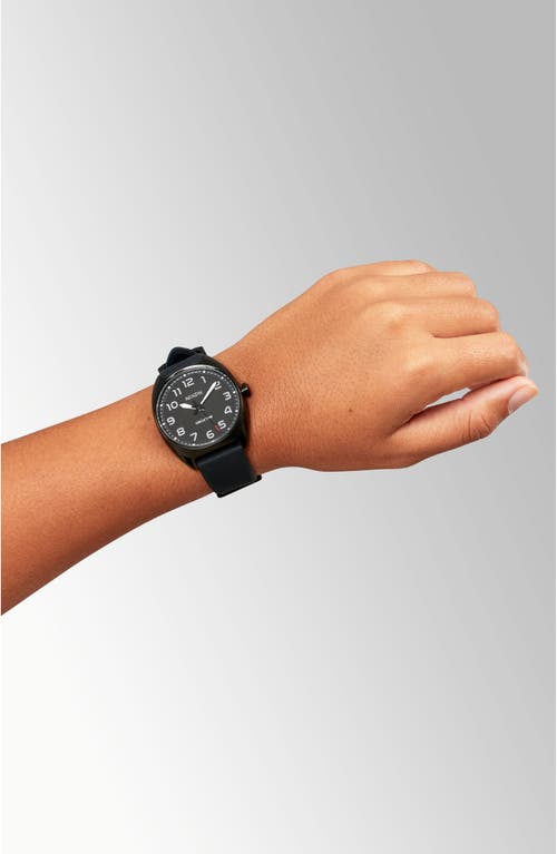 Shop Nixon Mullet Silicone Strap Watch In Black/black