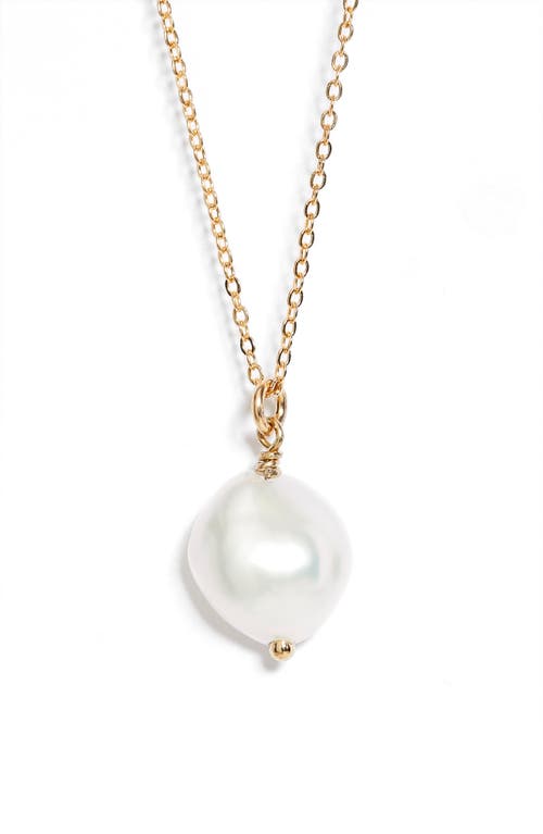Adelle Keshi Pearl Necklace in Gold/Pearl