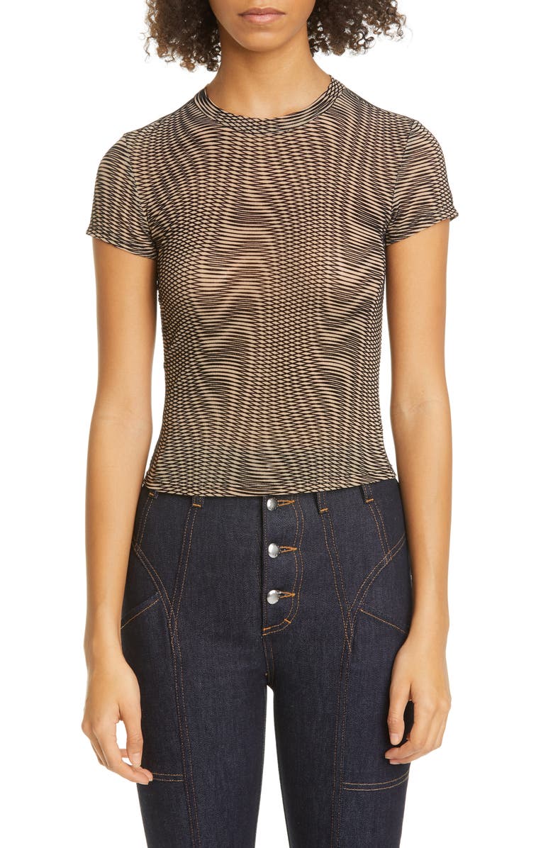 Eckhaus Latta Velvet Burnout Print T Shirt Nordstrom