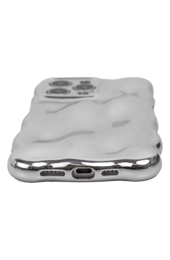 Auramma Chrome Bubbles Iphone 15 Pro Case In Silver