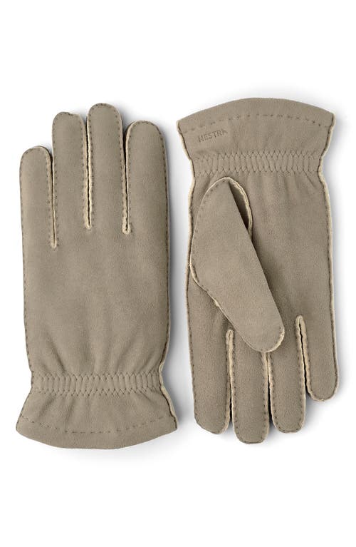 Hestra Andre Suede Gloves In Natural Grey
