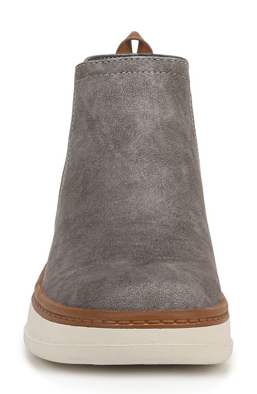 Blowfish Footwear Charming Platform Wedge Chelsea Boot In Charcoal Faux Leather