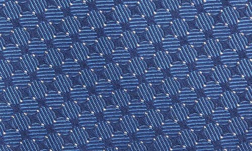 Ralph Lauren Purple Label Bond St. Geometric Silk Tie In Blue
