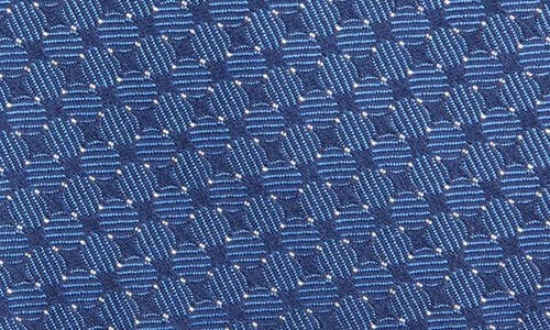 Shop Ralph Lauren Purple Label Bond St. Geometric Silk Tie In Blue