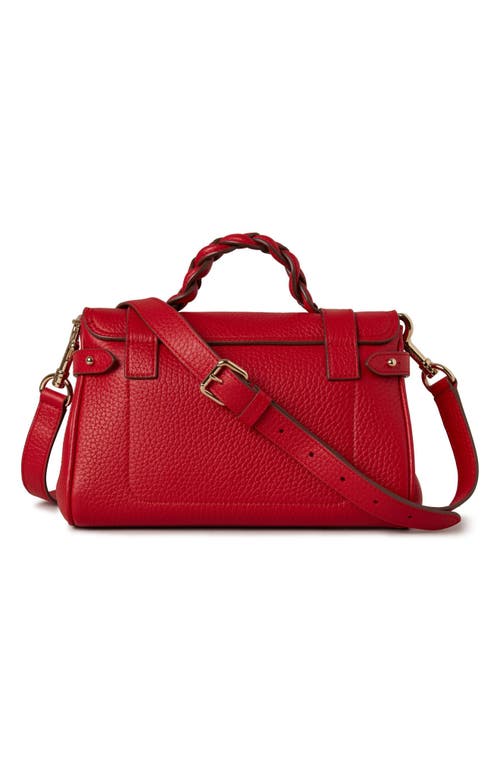 Shop Mulberry Mini Alexa Leather Satchel In Scarlet Red