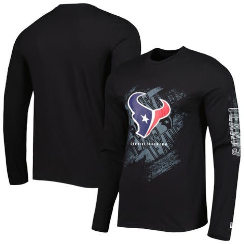 Men's Houston Texans New Era Navy Combine Authentic Offsides Long Sleeve  T-Shirt