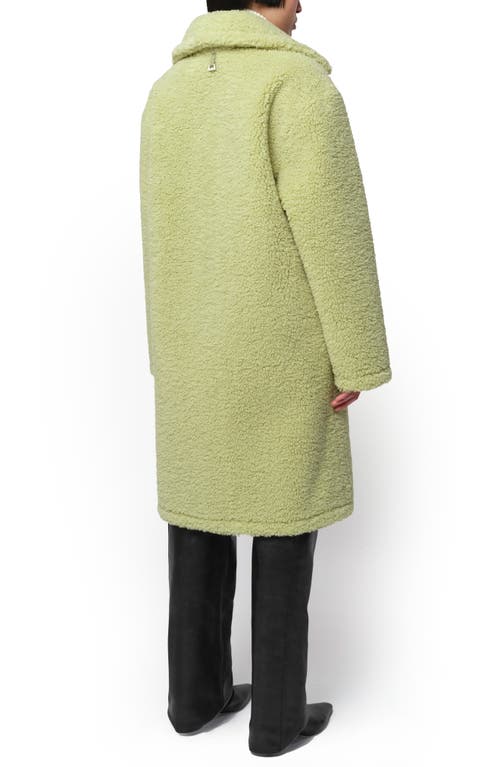 Shop Apparis Anei Reversible Faux Shearling Coat In Pistachio