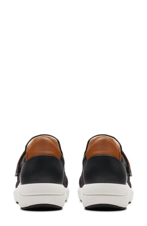 Clarksr Clarks(r) Tivoli Strap Sneaker In Black Leather