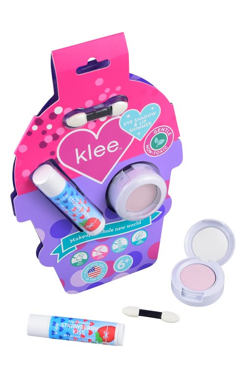 Klee Kids Candy Shimmer Eye Shadow & Lip Shimmer Kit in Pink at Nordstrom