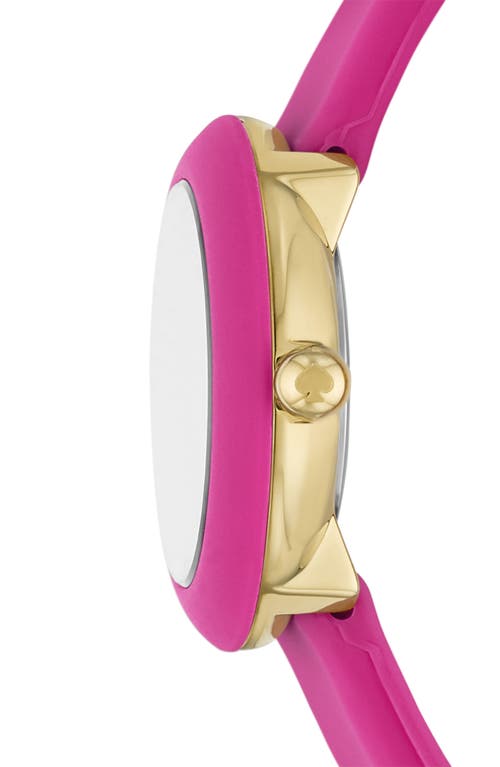 Shop Kate Spade New York Mini Park Row Silicone Strap Watch, 28mm In Pink