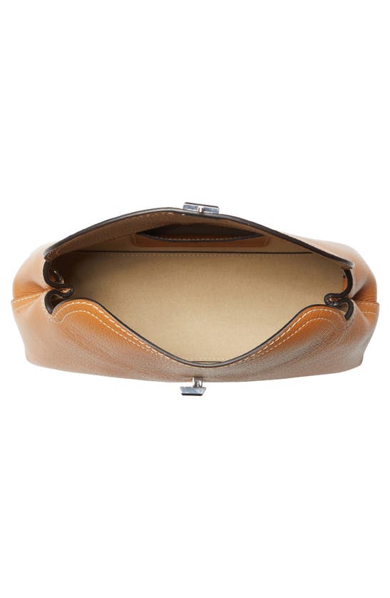 Totême Toteme T-lock Top Handle Leather Satchel In Tan Grain