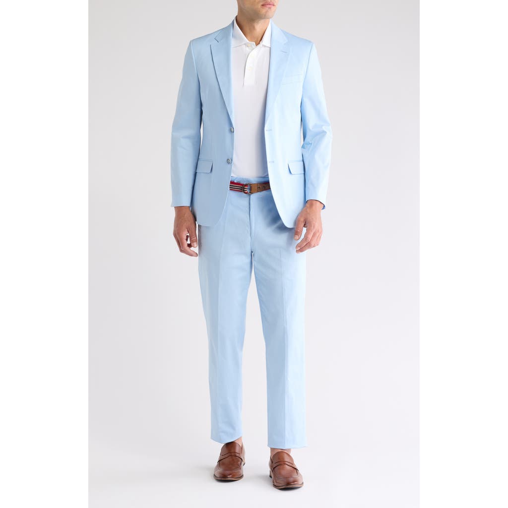 Nautica Stretch Cotton Suit In Light Blue