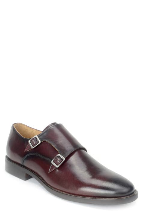 Burgundy slip on dress shoes best sale