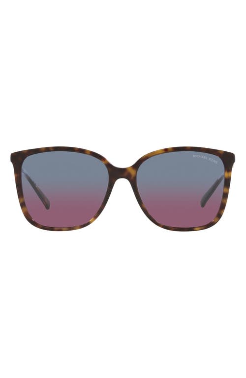 Michael Kors Avellino 57mm Gradient Square Sunglasses in Dk Tort