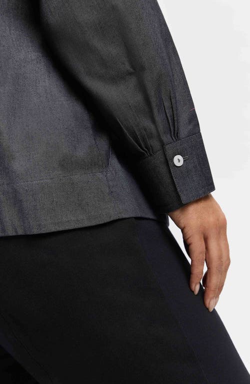 FOXCROFT FOXCROFT VERONICA DOUBLE FACE BUTTON-UP SHIRT