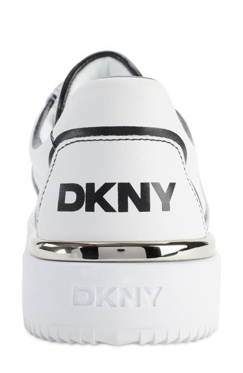 Shop Dkny Baylor Platform Sneaker In White/black