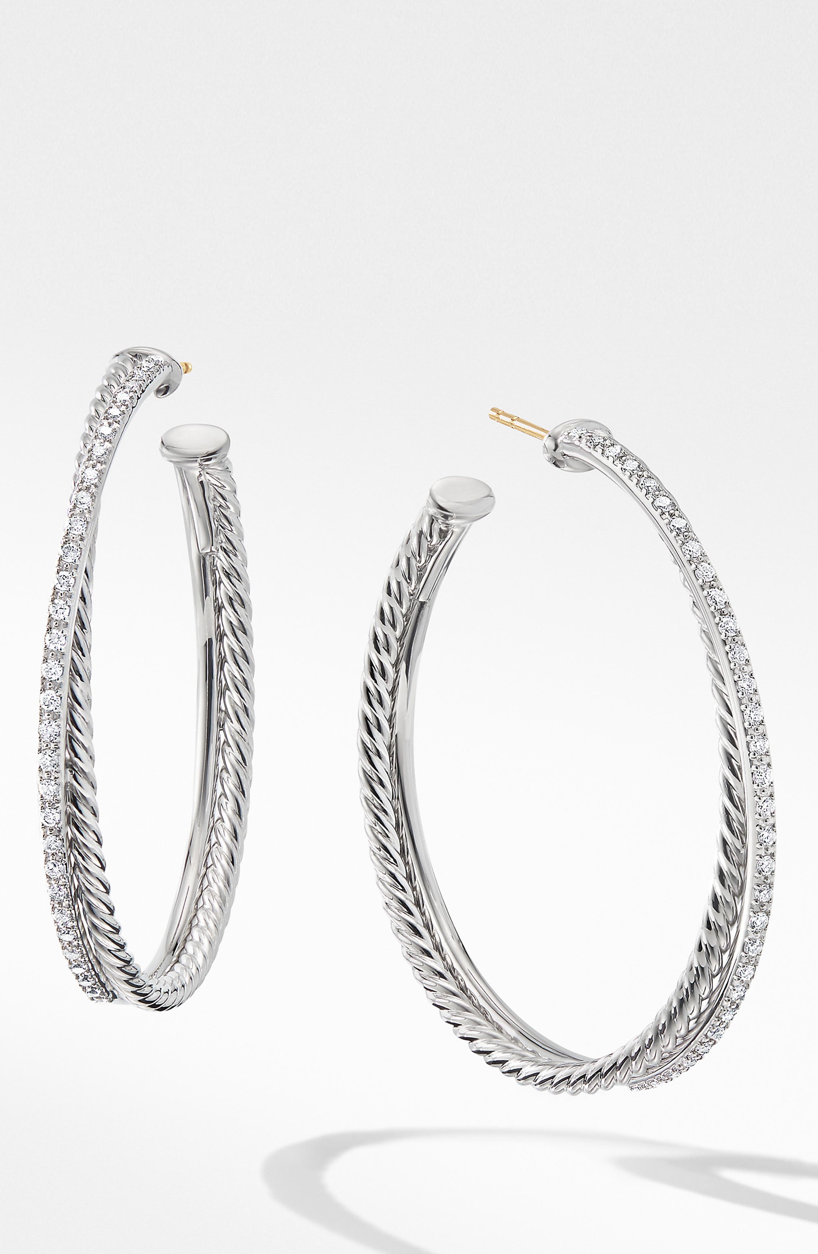 David Yurman Extra Large Crossover Hoop Earrings With Diamonds Nordstrom   Ad0ffe2e 2f1b 4900 8b4b 352c5dd2eb78 