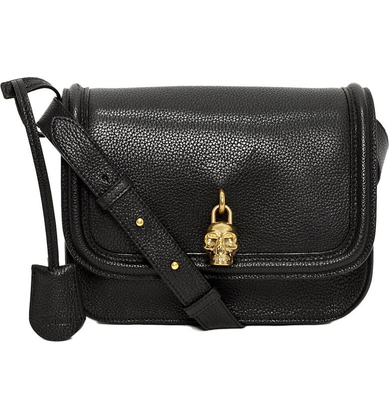 Alexander McQueen Padlock Flap Calfskin Leather Crossbody Bag | Nordstrom