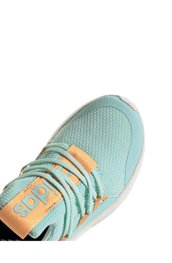 Shop Adidas Originals Lite Racer Adapt 5.0 Running Shoe In Aqua/ Orange/ Green Spark