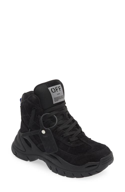 High Top Hiker Boot in Black White