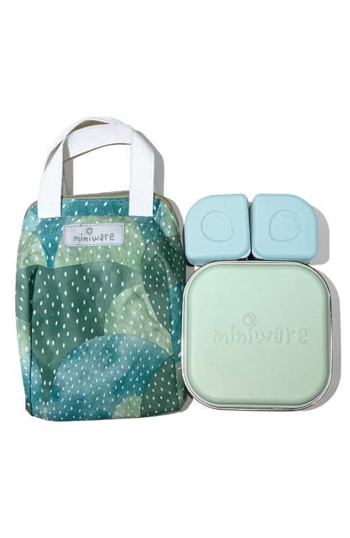 Miniware Grow Bento Box & Lunch Tote Set in Keylime Aqua at Nordstrom