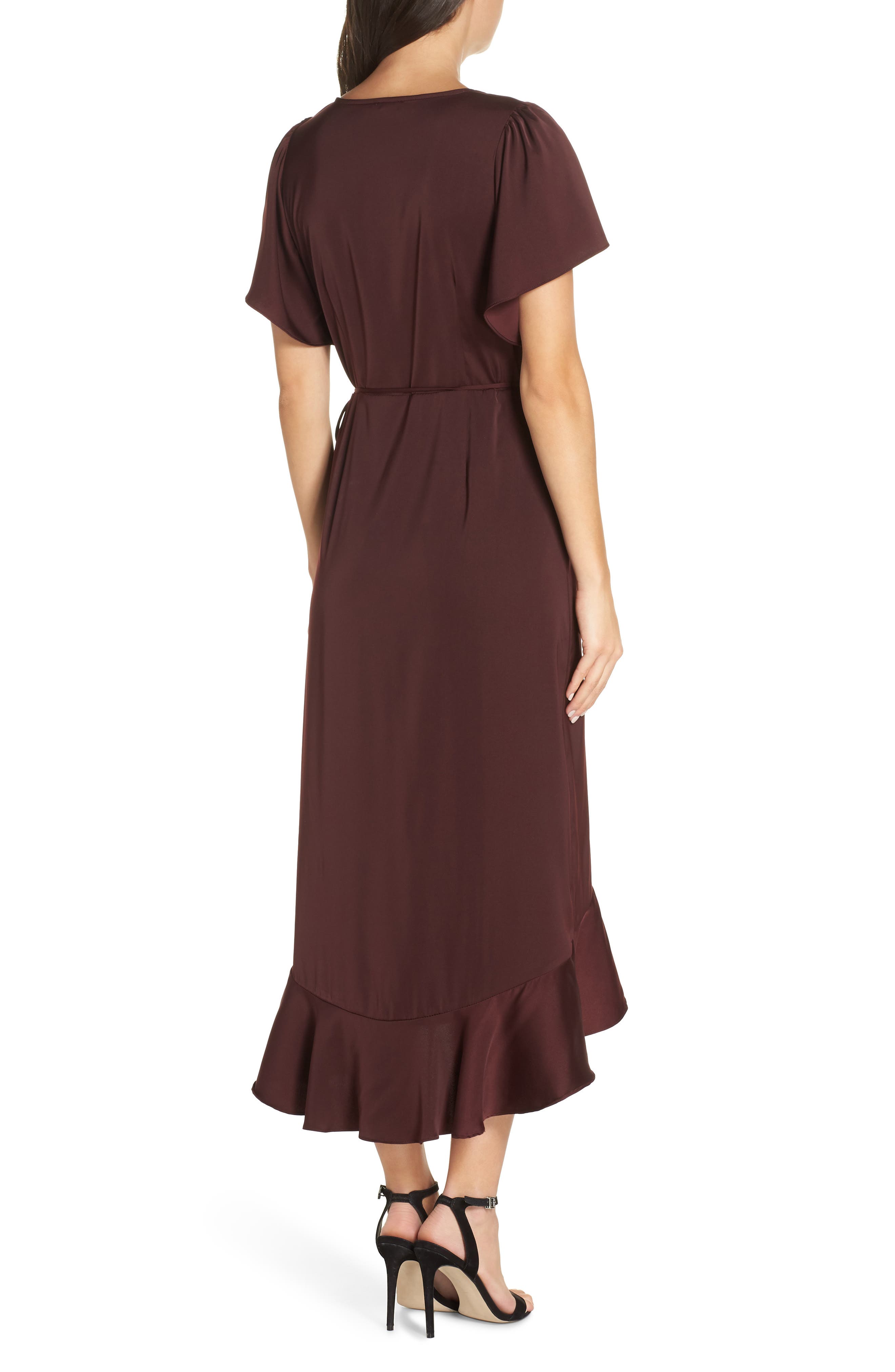 chelsea28 ruffle wrap dress