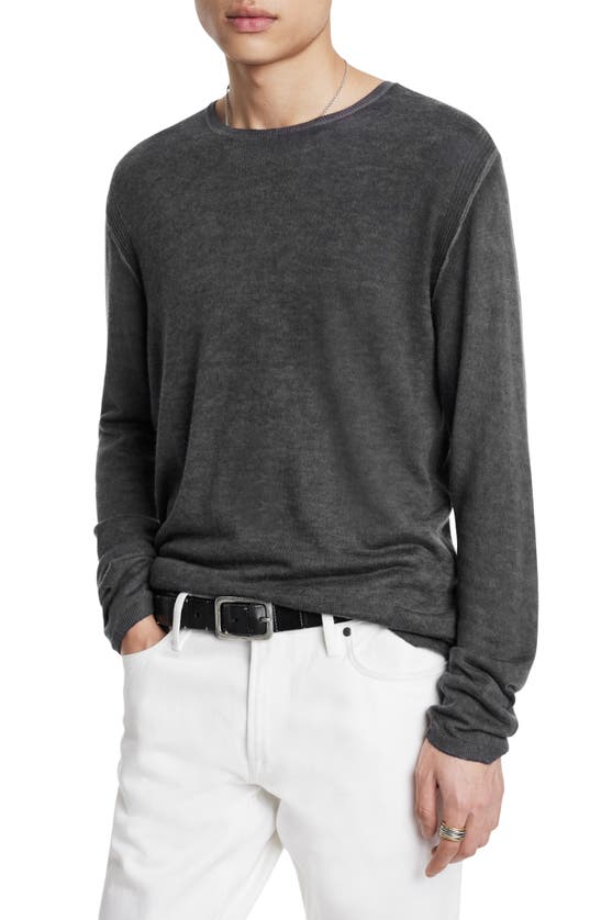 Shop John Varvatos Silk & Cashmere Sweater In Light Grey