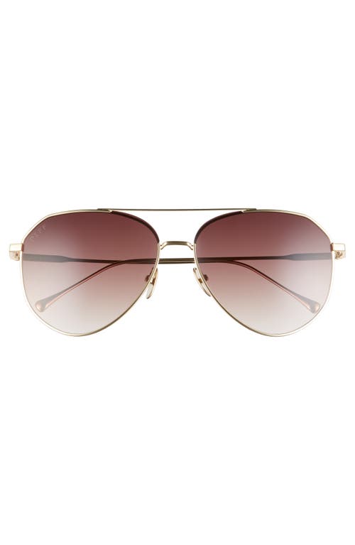 Shop Diff Dash 59mm Aviator Sunglasses In Gold/mocha Tortoise