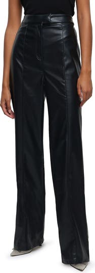 River Island High Waist Faux Leather Straight Leg Pants | Nordstrom