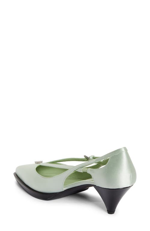 Shop Prada Runway Pointed Toe Pump In Acqua