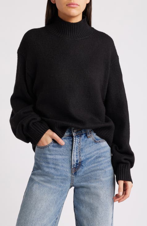 Black turtleneck sweatshirt hotsell