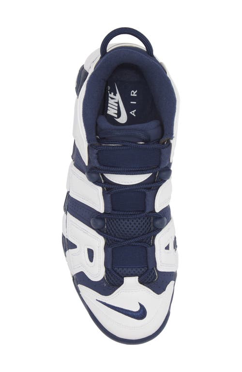 Shop Nike Air More Uptempo '96 Sneaker In White/midnight Navy/gold